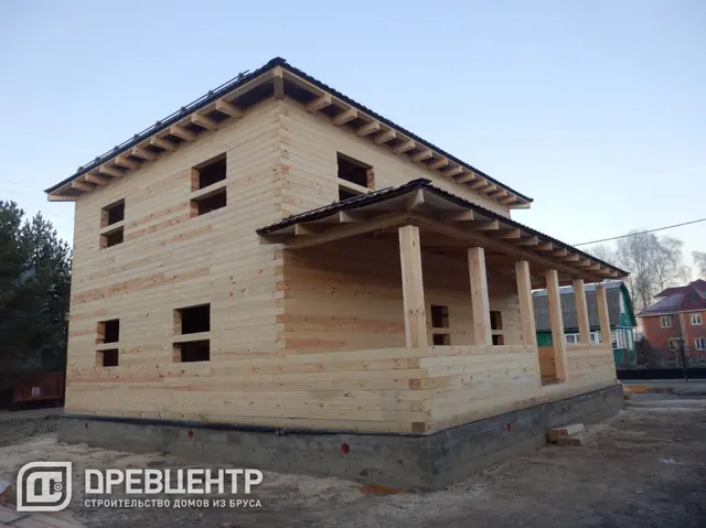 Строительство дома из бруса 8х10 в два этажа в Наро Фоминском районе с\п Ташировское, фото 17 из 20