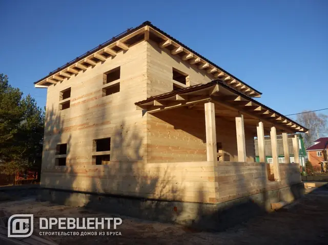 Строительство дома из бруса 8х10 в два этажа в Наро Фоминском районе с\п Ташировское, фото 18 из 20