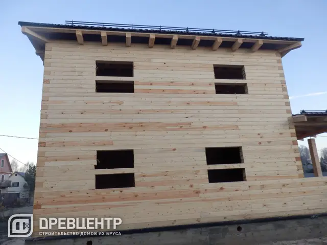 Строительство дома из бруса 8х10 в два этажа в Наро Фоминском районе с\п Ташировское, фото 16 из 20