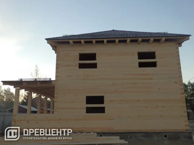 Строительство дома из бруса 8х10 в два этажа в Наро Фоминском районе с\п Ташировское, фото 13 из 20