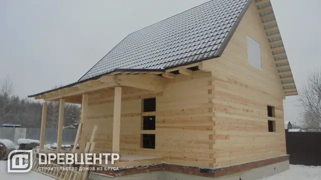 Строительство дома из бруса по проекту ДБ 59 в Орехово Зуевском районе, д.Елизарово, СНТ " Виктория", фото 15 из 16