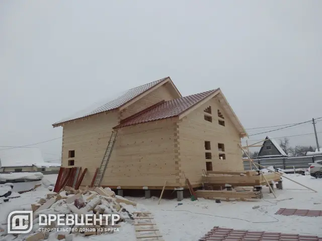Строительство дома из бруса по проекту заказчика в Одинцовском районе п.Старый городок, фото 13 из 20