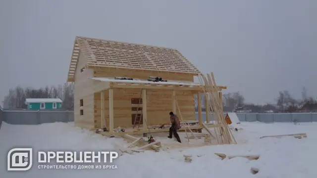 Строительство дома из бруса 6х8 в Рузском районе д.Дорохово, фото 9 из 12