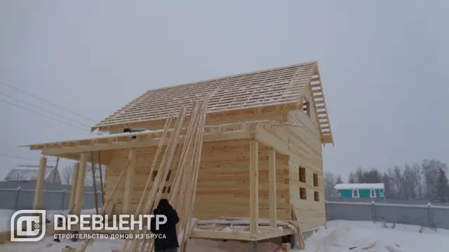 Строительство дома из бруса 6х8 в Рузском районе д.Дорохово, фото 8 из 12