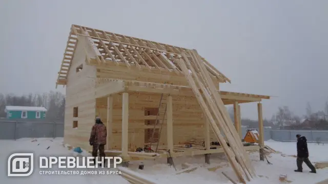 Строительство дома из бруса 6х8 в Рузском районе д.Дорохово, фото 7 из 12