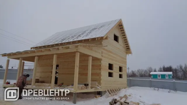 Строительство дома из бруса 6х8 в Рузском районе д.Дорохово, фото 10 из 12