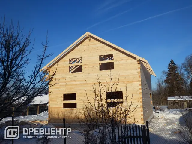 Строительство дома из бруса в полтора этажа в Волоколамском районе д.Клишино, фото 14 из 22