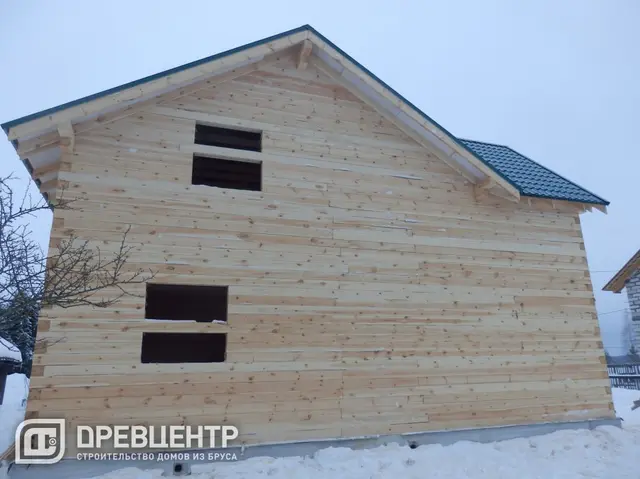 Строительство дома из бруса в полтора этажа в Волоколамском районе д.Клишино, фото 18 из 22