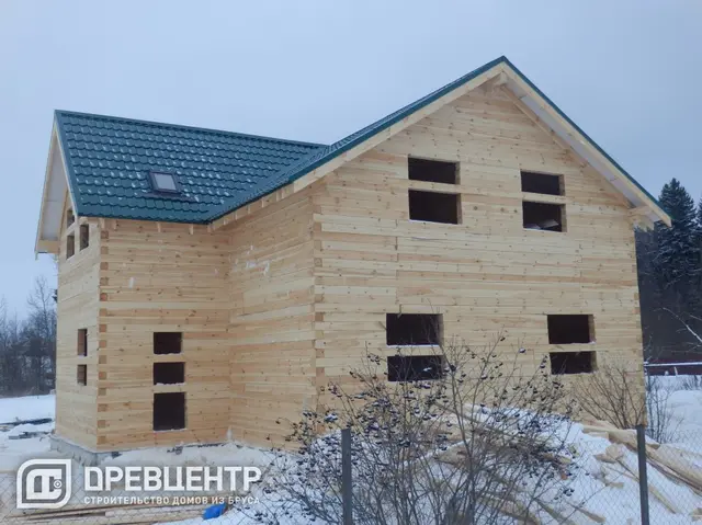 Строительство дома из бруса в полтора этажа в Волоколамском районе д.Клишино, фото 19 из 22