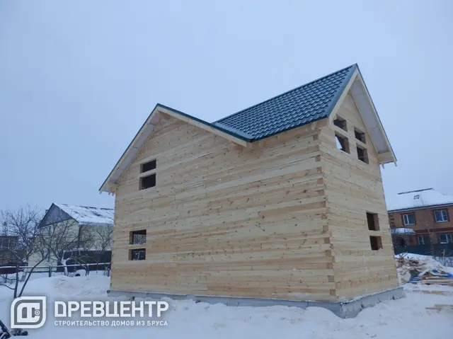 Строительство дома из бруса в полтора этажа в Волоколамском районе д.Клишино, фото 21 из 22