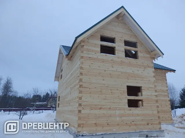 Строительство дома из бруса в полтора этажа в Волоколамском районе д.Клишино, фото 22 из 22