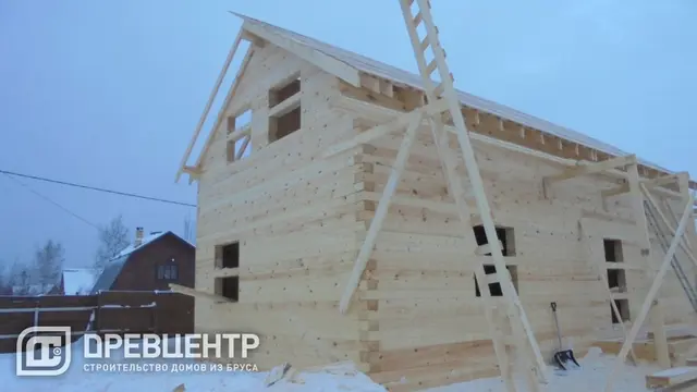 Строительство дома из бруса 6х12 в Ступинском районе д.Березня, фото 7 из 11