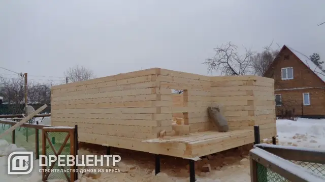 Строительство дома из бруса по проекту ДБ16 в Павловском Посаде СНТ "Рассвет", фото 9 из 23