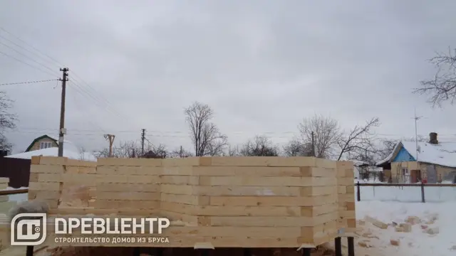 Строительство дома из бруса по проекту ДБ16 в Павловском Посаде СНТ "Рассвет", фото 8 из 23