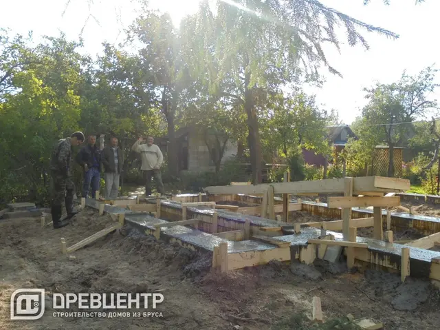 Строительство ленточного фундамента под дом из бруса по проекту ДБ59, фото 9 из 9