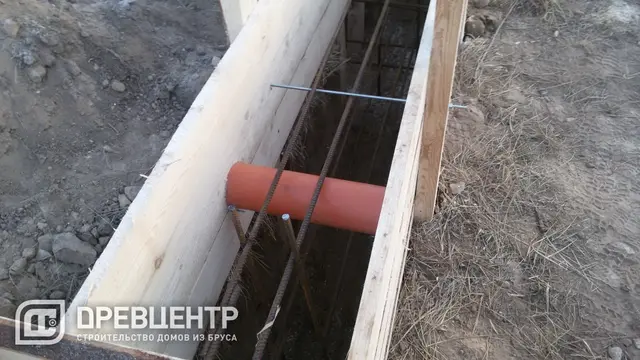 Строительство фундамента под дом из бруса по проекту ДБ 32, фото 7 из 13