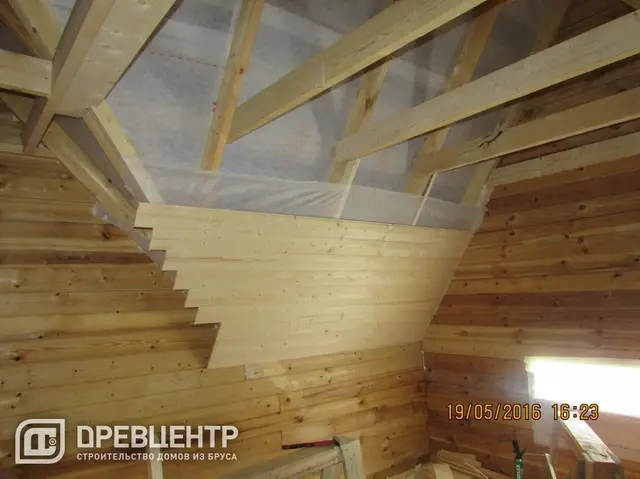 Отделка дома из бруса по проекту ДБ 18 в Истринском районе, фото 7 из 18