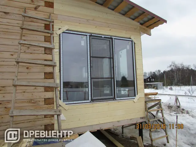 Отделка дома из бруса по проекту ДБ120  в Истринском районе д. кочергино, фото 8 из 19
