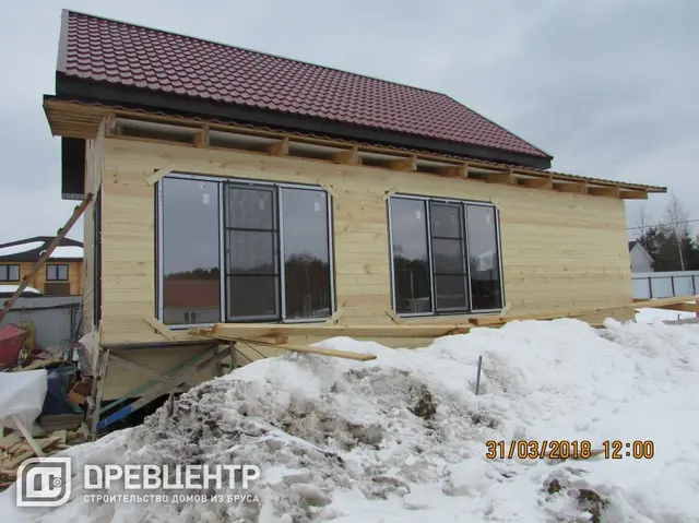 Отделка дома из бруса по проекту ДБ120  в Истринском районе д. кочергино, фото 9 из 19