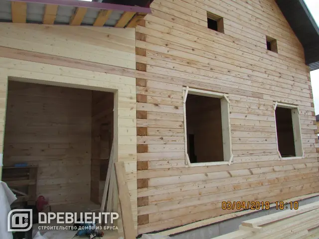 Отделка дома из бруса по проекту ДБ120  в Истринском районе д. кочергино, фото 13 из 19