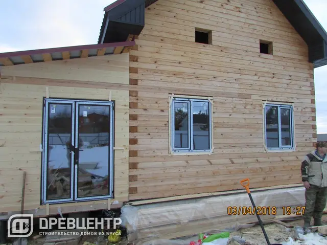 Отделка дома из бруса по проекту ДБ120  в Истринском районе д. кочергино, фото 15 из 19