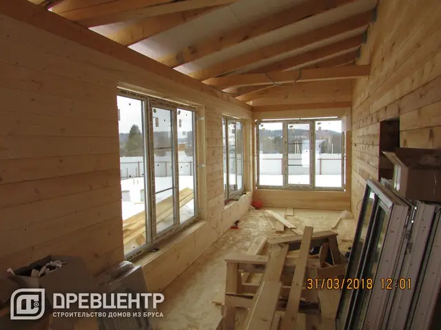 Отделка дома из бруса по проекту ДБ120  в Истринском районе д. кочергино, фото 10 из 19