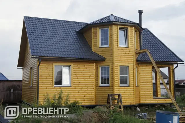 Отделка дома из бруса по проекту ДБ62, фото 10 из 13