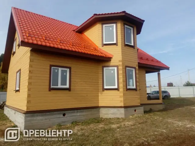 Отделка дома из бруса по проекту ДБ62 в Заокском районе., фото 8 из 11