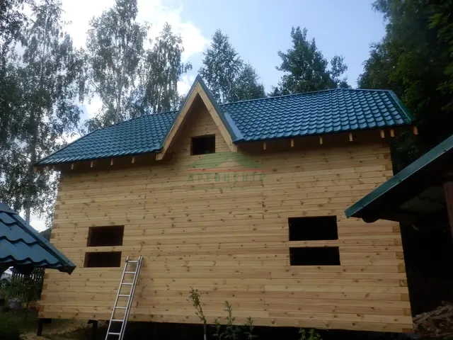 Строительство дома из бруса 6х9 в Серебряно Прудском районе СНТ "Темп Новоселки", фото 18 из 22