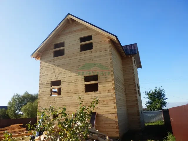 Строительство трехэтажного дома из бруса в Егорьевском районе д. Курбатиха, фото 14 из 19