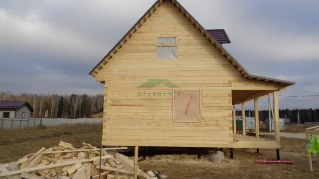 Строительство дома из бруса по проекту ДБ108 в Домодедовском районе д. Вахромеево, фото 15 из 21