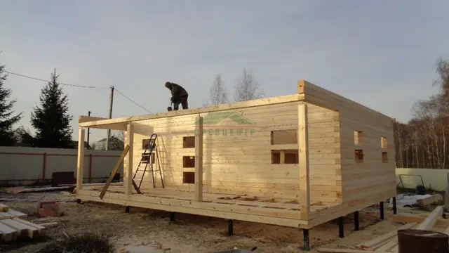 Строительство дома из бруса по проекту ДБ 108 в Чеховском районе Малое Петровское, фото 9 из 19