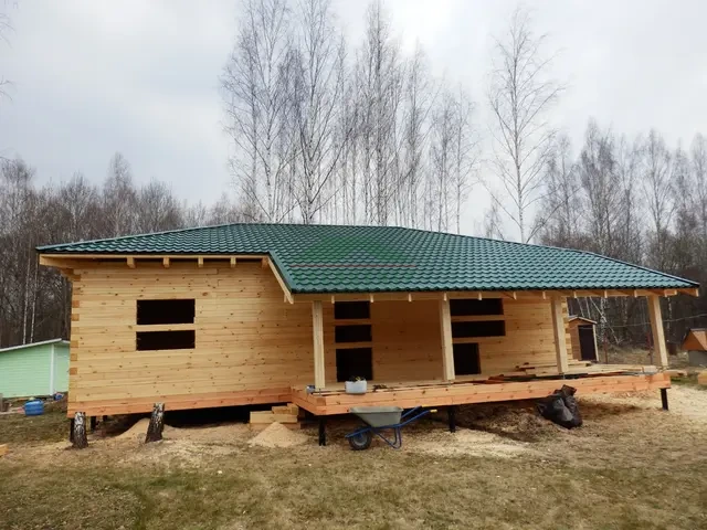Строительство  дома из бруса по проекту ДБ160 в Тульской области д. Тетерево, фото 21 из 24