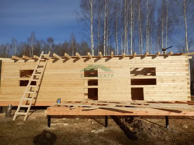 Строительство  дома из бруса по проекту ДБ160 в Тульской области д. Тетерево, фото 10 из 24