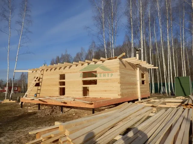 Строительство  дома из бруса по проекту ДБ160 в Тульской области д. Тетерево, фото 11 из 24