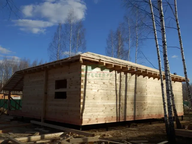 Строительство  дома из бруса по проекту ДБ160 в Тульской области д. Тетерево, фото 16 из 24