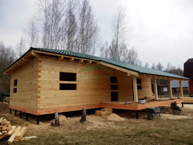 Строительство  дома из бруса по проекту ДБ160 в Тульской области д. Тетерево, фото 20 из 24
