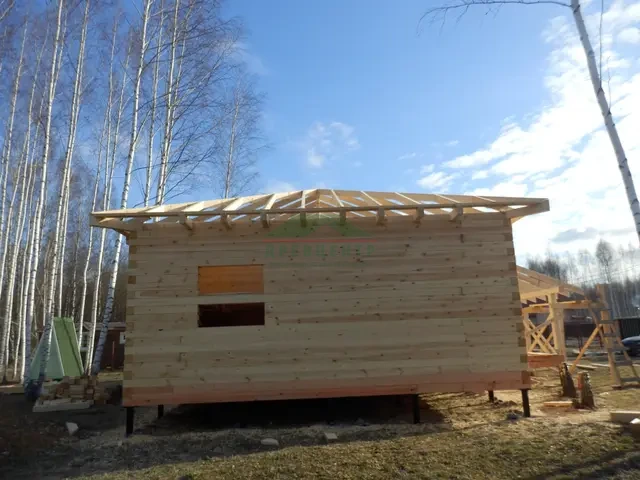 Строительство  дома из бруса по проекту ДБ160 в Тульской области д. Тетерево, фото 12 из 24