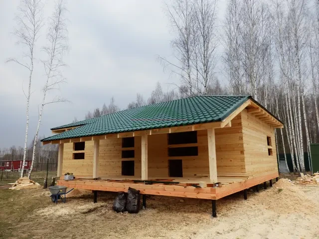 Строительство  дома из бруса по проекту ДБ160 в Тульской области д. Тетерево, фото 22 из 24