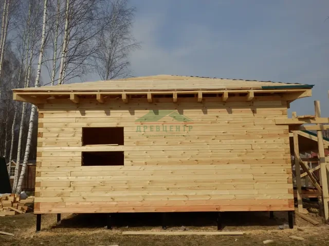 Строительство  дома из бруса по проекту ДБ160 в Тульской области д. Тетерево, фото 18 из 24