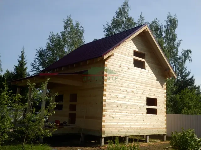 Строительство дома из бруса по проекту ДБ61 в Чеховском районе СНТ "Плужково", фото 14 из 17