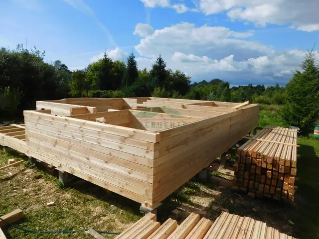 Строительство дома из бруса по проекту ДБ62 в Дмитровском районе д. Титово, фото 10 из 22