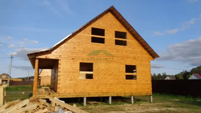 Строительство дома из бруса 8х9 в Ступинском районе д. Кубасово, фото 31 из 37