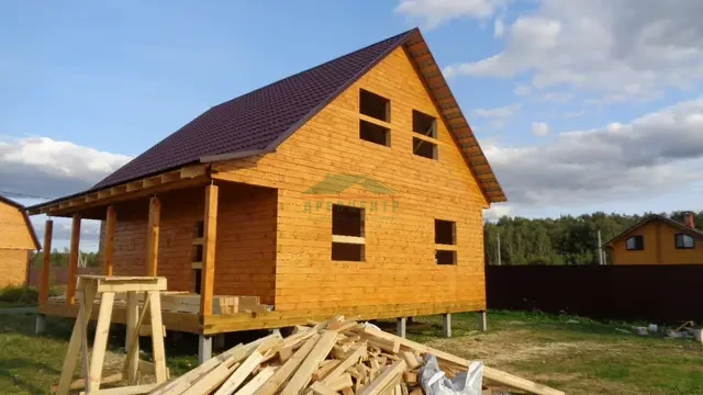 Строительство дома из бруса 8х9 в Ступинском районе д. Кубасово, фото 32 из 37