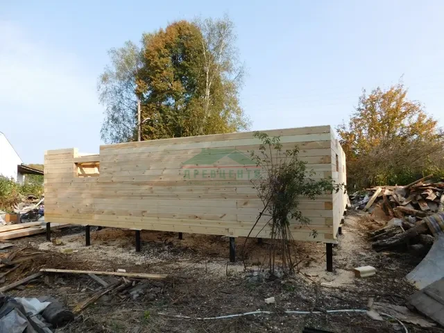 Строительство  дома из бруса по проекту ДБ 63 в Тульской области д. Бобровка, фото 9 из 17