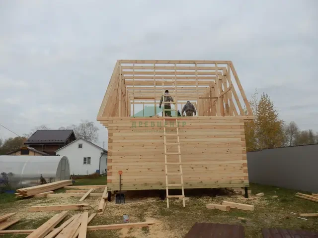 Строительство дома из бруса 6х8 в Раменском районе с. Михеево, фото 8 из 14