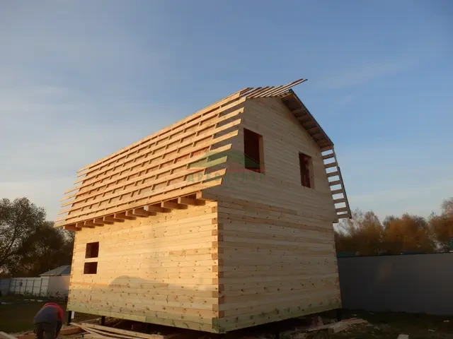 Строительство дома из бруса 6х8 в Раменском районе с. Михеево, фото 9 из 14