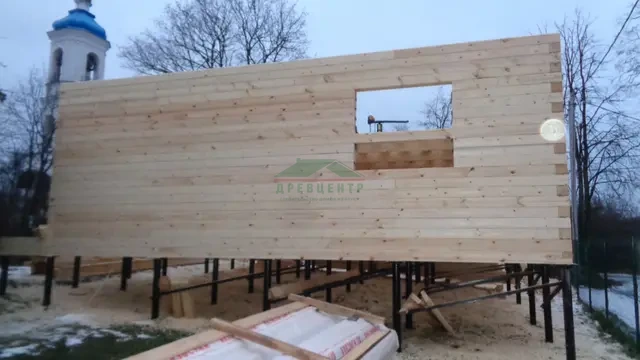 Строительство дома из бруса по проекту ДБ32 в  Дмитровском районе д. Подчерково, фото 13 из 17
