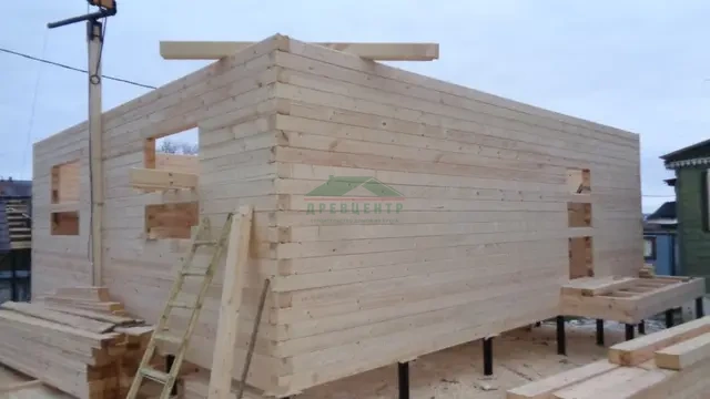 Строительство дома из бруса по проекту ДБ32 в  Дмитровском районе д. Подчерково, фото 14 из 17