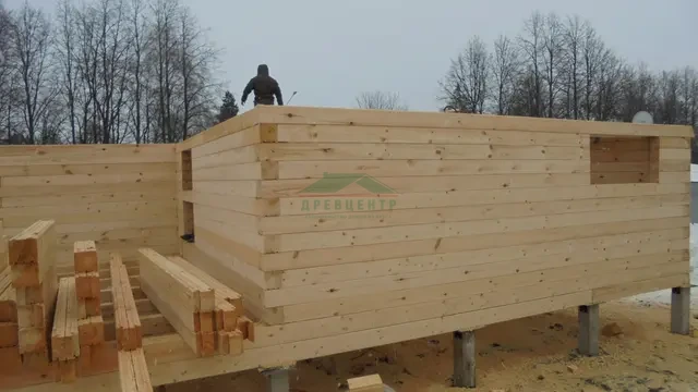 Строительство дома из бруса в П. Ивановское г. Москва, фото 10 из 30